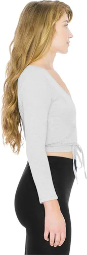 Vista 4 de American Apparel Camiseta de manga larga Julliard de algodón y elastano para mujer
