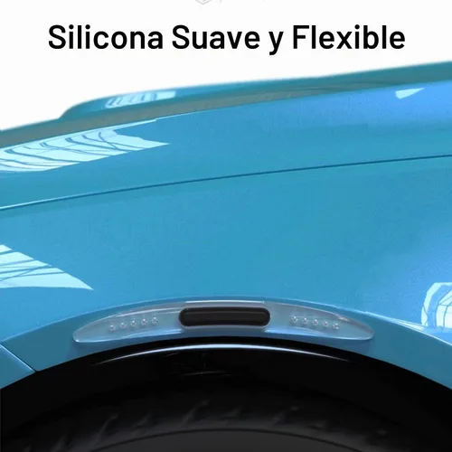 Vista 6 de 4 protectores de borde de puerta de automóvil, protector de silicona para automóvil, protector universal anticolisión, tiras protectoras