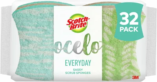 Vista 6 de Scotch-Brite ocelo - Esponjas de limpieza antiarañazos, diseños surtidos, sin arañazos para utensilios de cocina y platos antiadherentes, uso