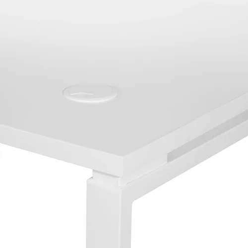 Vista 8 de OSP Home Furnishings Prado - Escritorio para oficina en casa, 60 pulgadas de ancho x 42 pulgadas de alto, color blanco