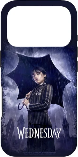 Vista 30 de Funda para iPhone 16 Wednesday con paraguas Nevermore Academy Photo Portrait