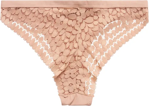 Vista 5 de Jessica Simpson Ropa interior para mujer - Paquete de 3 bragas Tanga de encaje de microfibra (S-XL)