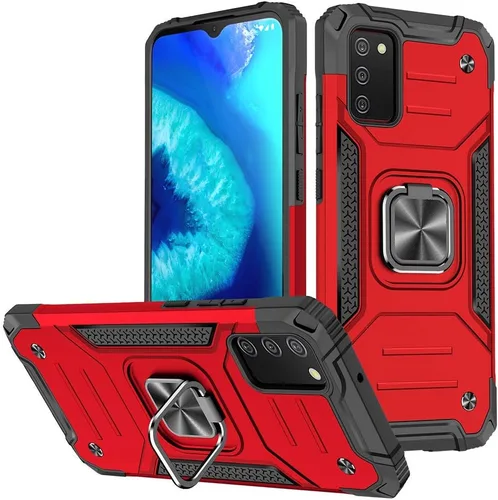 Vista 7 de HNHYGETE Funda para Samsung A02s, funda para Galaxy A02s, soporte giratorio de grado militar de 360°, parachoques de goma dura [a prueba de golpes]