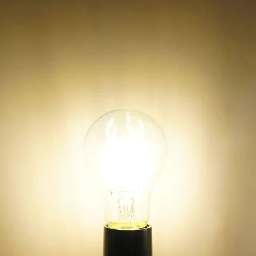 Vista 4 de Bombilla LED de entrada de bajo voltaje de 12 V-24 V, estilo clásico A19 (A60), 6 W 600 lm, regulable con atenuador PWM de 12 V CC, lámpara de base