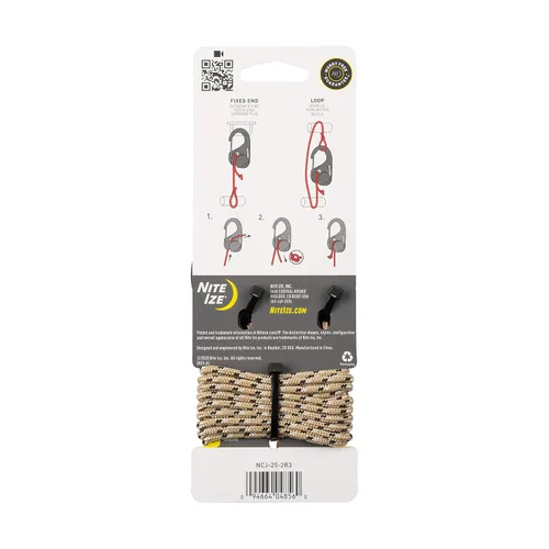Vista 7 de Nite Ize NCJ-25-2R3 CamJam Tensor de Cuerda de Amarre con Clip de Mosquetón, Paquete de 2 con Cuerda, Negro, 2