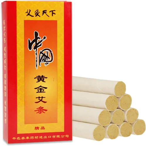 Vista 8 de 10 unids/caja de hierba china Moxa Stick 15: 1 3 años Chen rollo de moxibustión de alta pureza