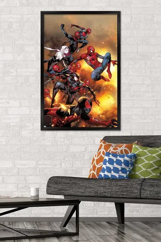 Vista 2 de Trends International Marvel Comics Spider-Verse - Póster de pared de The Amazing Spider-Man #13, 34 pulgadas de largo x 22.4 pulgadas, versión