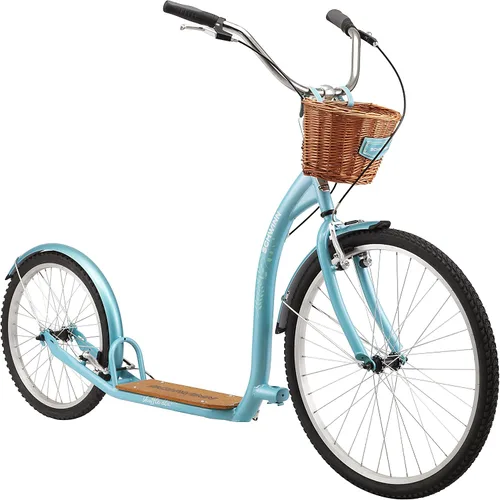 Vista 9 de Schwinn - Patinete Shuffle para adultos con rueda delantera de 26 pulgadas, rueda trasera de 20 pulgadas, frenos lineales de aleación y marco