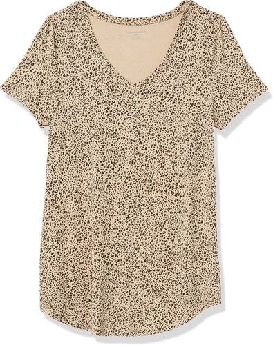 Vista 6 de Tienda Essentials Túnica de manga corta con cuello en V para mujer (disponible en tallas grandes), varios paquetes