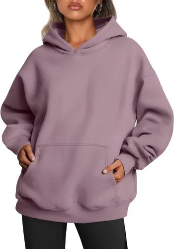 Vista 257 de Trendy Queen - Sudaderas extragrandes con capucha para mujer, suéteres de manga larga, sin botones, de vellón, de otoño, ropa de invierno