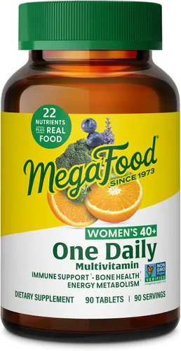 Vista 10 de MegaFood Multivitamínico para mujeres 40+ One Daily multivitamínico femenino - con B12 metilado, folato de metilo, vitamina D3, C y zinc