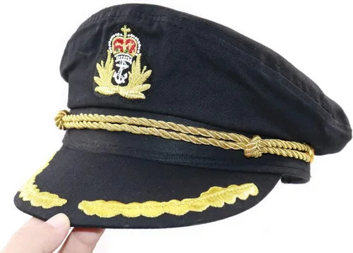 Vista 25 de Ibeauti Gorra unisex ajustable para adultos, disfraz de capitán Almirante, gorra de marinero para cosplay