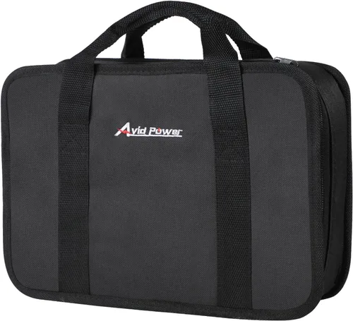 Vista 8 de Bolsa de herramientas AVID POWER, estuche de almacenamiento de herramientas de 12 pulgadas, adecuada para taladro inalámbrico, inflador