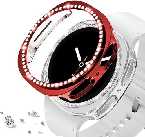 Vista 113 de DEALELE Paquete de 1 + 3 fundas compatibles con Samsung Galaxy Watch 7 Ultra (1.772 pulgadas), funda protectora de policarbonato transparente