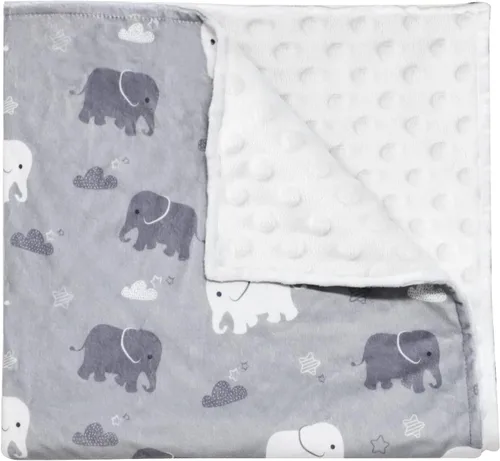 Vista 14 de Mantas de bebé para niños y niñas, manta de forro polar con respaldo de puntos, manta supersuave para cubrirse, 30 x 40 pulgadas, animales del bosque