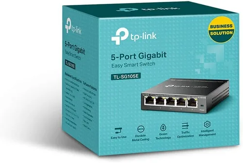 Vista 8 de TP-Link Switch Inteligente Fácil Ethernet Gigabit de 5 Puertos Plug and Play Escritorio Metal Resistente con Puertos Blindados Reemplazo