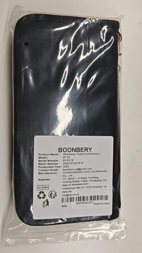 Vista 4 de Boonbery Cartera de pasaporte familiar con bloqueo RFID para 4-6 mujeres y hombres, organizador de documentos de viaje impermeable, funda