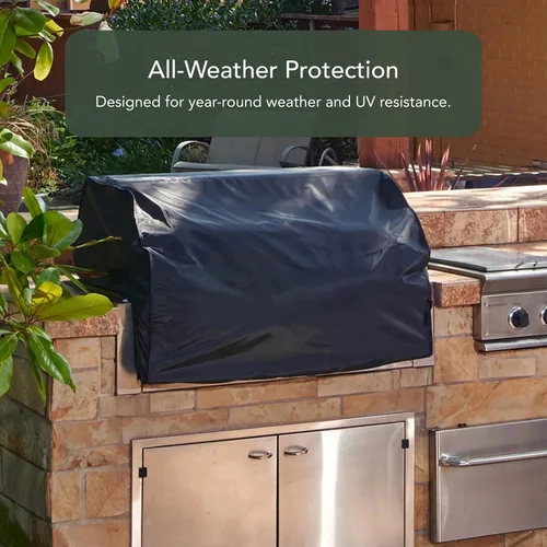 Vista 4 de Covermates Cubierta de parrilla incorporada, material ligero, resistente a la intemperie, dobladillo elástico, parrilla y calefacción, 30 pulgadas