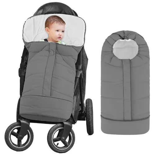 Vista 8 de Yoofoss Funda para Cochecito de Invierno - Saco Universal para Pies de Niños Pequeños, Saco de Dormir Bunting para Bebé de Cochecito Resistente al