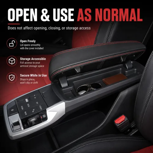 Vista 6 de Accesorios interiores personalizados para BMW X1 2023 2024 2025 Funda de cuero para reposabrazos central, cojín protector de reposabrazos central