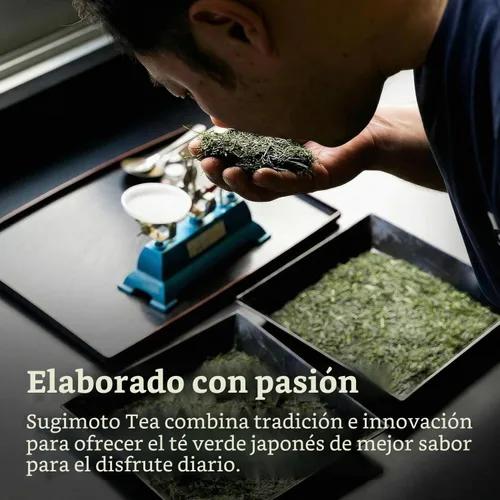 Vista 7 de SUGIMOTO Té japonés Genmaicha con hoja suelta Matcha 3.5 oz