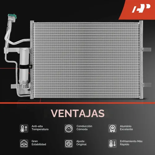 Vista 5 de Condensador de aire acondicionado A-Premium compatible con Mazda