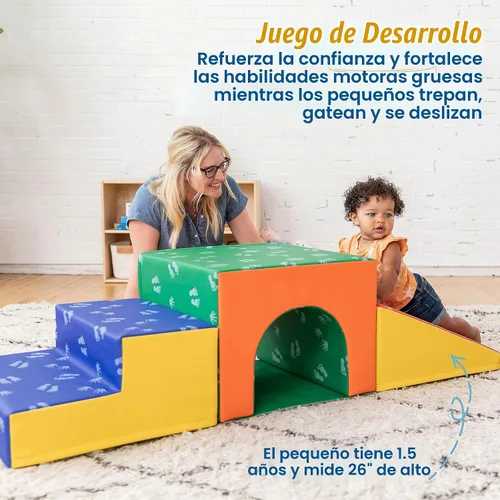 Vista 3 de ECR4Kids escalador de juguete individual de espuma con túnel, para enseñanza primaria Surtido