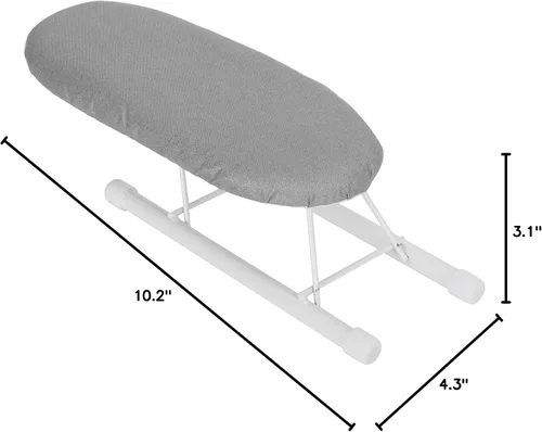 Vista 10 de Tabla de planchar, tabla de planchar de mesa con patas plegables y cubierta de algodón, mini tabla de planchar, puños plegables