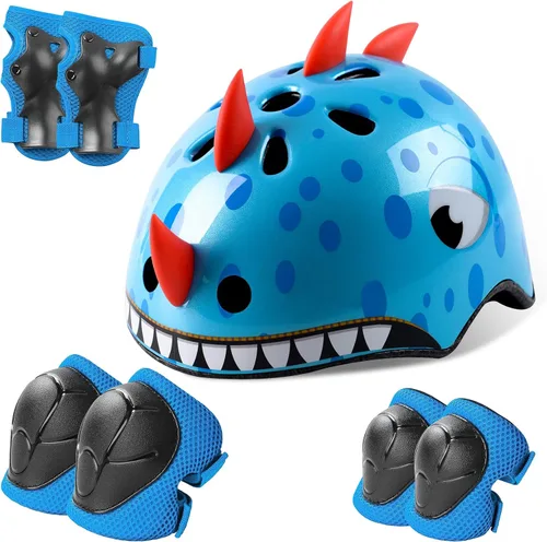 Vista 27 de Casco de bicicleta para niños pequeños, ajustable y multideportivo, 3 tamaños para edades de 1-2-3-5-8-14 años