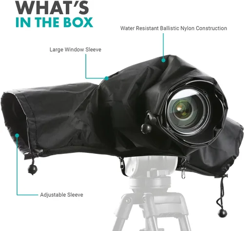 Vista 6 de Movo CRC01 - Funda impermeable de nailon para cámara con fundas de mano cerradas, compatible con cámaras réflex digitales Canon EOS, Nikon, Sony