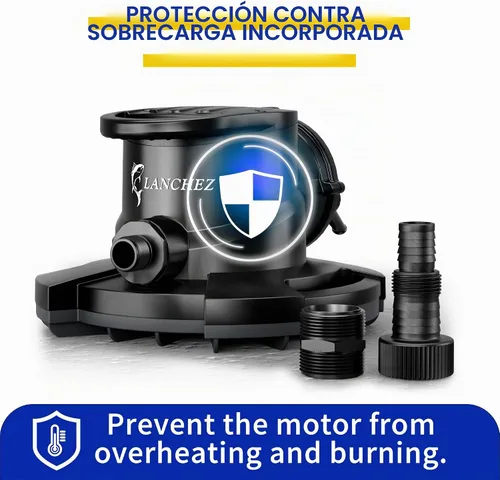 Vista 10 de LANCHEZ Bomba automática de cubierta de piscina de 1/2 HP, bomba sumergible de sumidero de agua de 2250 GPH con válvula de retención y 3 Negro