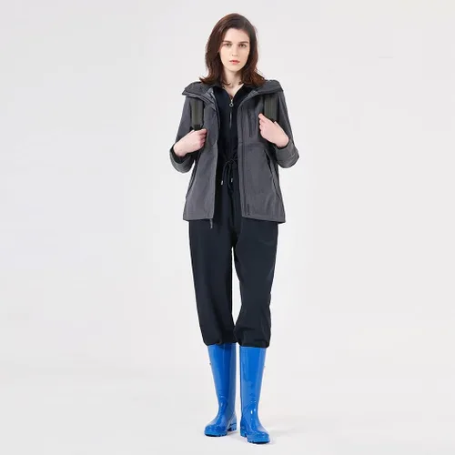 Vista 2 de planone Botas de lluvia altas de moda para mujer, impermeables, botas ligeras para jardín al aire libre, botas de lodo para damas, zapatos
