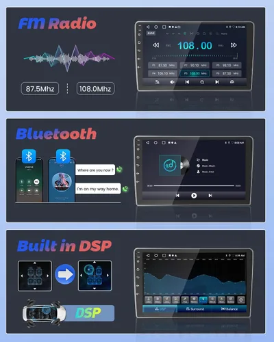 Vista 6 de Hikity 2+64G para Honda CRV 2002-2006 Android Car Stereo, radio con pantalla táctil de 9 pulgadas con Carplay inalámbrico, Android Auto, WiFi