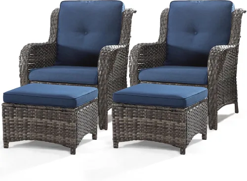 Vista 10 de Juego de 2 sillas de patio giratorias de 360 grados para exteriores y mesa auxiliar a juego – 3 sillas deslizantes de mimbre para patio con cojines