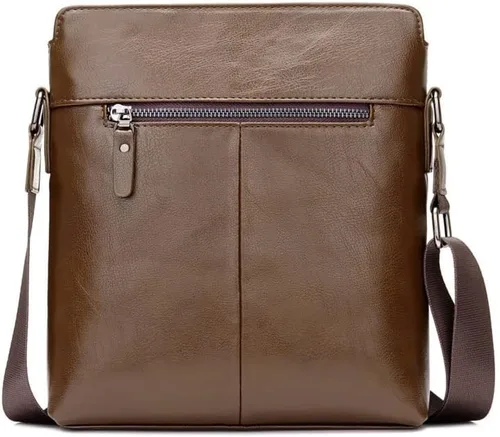 Vista 6 de CZDYUF - Bolso bandolera de cuero para hombre, bolso cruzado pequeño para hombre, bolso bandolera de cuero para hombre, bolso de negocios