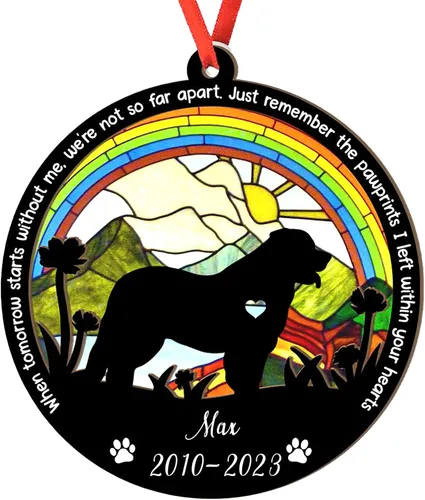 Vista 96 de Adorno personalizado para atrapasoles de sabueso afgano, adorno de Navidad de sabueso afgano, regalo para perro amante, sabueso afgano conmemorativo