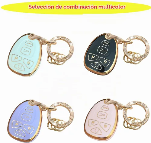 Vista 7 de Funda para llavero Chevy Suburban Tahoe GMC Acadia Yukon Cadillac Escalade Buick Enclave Negro-oro
