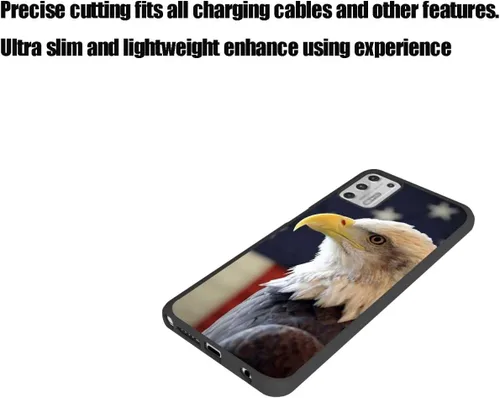 Vista 5 de Funda compatible con Moto G Stylus 2021, diseño gráfico retro de la bandera de Águila Americana de Estados Unidos para Moto Case Hombres y Niños
