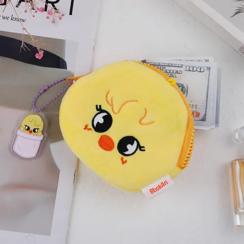 Vista 7 de G-Ahora K-POP Merchandise Stray Wallet con llavero para fans, WC-BbokAri
