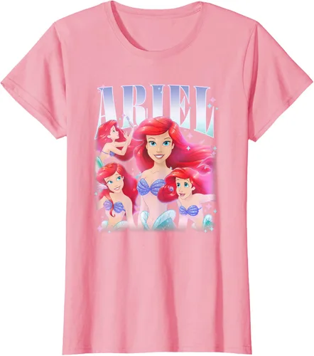 Vista 12 de Disney Camiseta de la princesa Ariel de la Sirenita Multi Pose, Negro