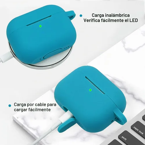 Vista 5 de KOUJAON Funda compatible con AirPods Pro de 2ª generación con kit de limpieza, funda protectora de silicona para auriculares Apple AirPod Pro