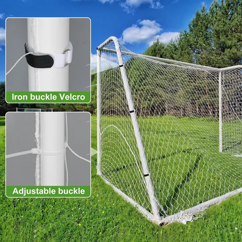 Vista 4 de 3mm Thicker Soccer Net, Full Size Soccer Goal Net, Durable Polyethylene Football Net with Installation Accessories,24 x 8ft / 18 x 6.5ft / 10 x