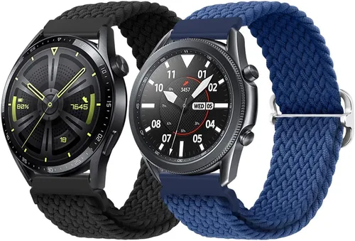 Vista 9 de Qimela Paquete de 2 correas deportivas compatibles con Samsung Galaxy Watch 7 6 5 4 1.575 in 1.732 in, Galaxy Watch 6 4 Classic Band 1.654 in 1.811