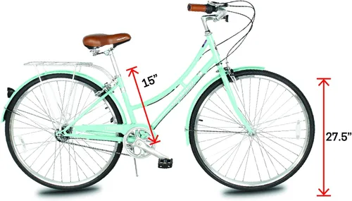Vista 8 de Tracer Osaka - Bicicletas híbridas, marco de acero, Shimano Nexus Inter 3/7 velocidades, agarre marrón asiento marrón, bicicleta de carretera