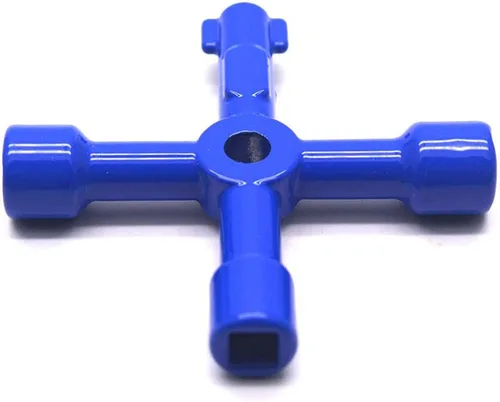 Vista 4 de Llave multifuncional de 4 vías, llave de fontanería, herramienta de apertura de llave de plomero para control eléctrico, medidor de agua, gas, caja