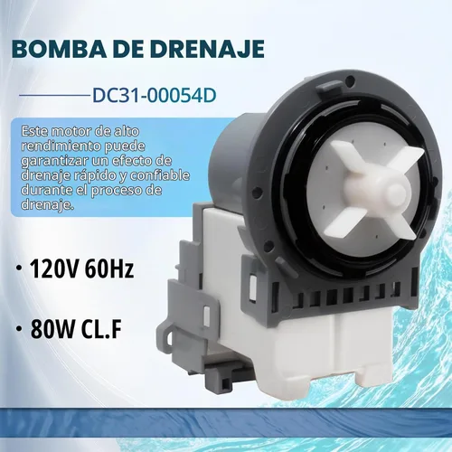 Vista 2 de DC31-00054D PX3516-01 Bomba de drenaje de lavadora para lavadoras Samsung