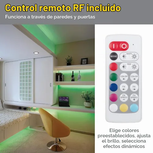 Vista 2 de Armacost Lighting Slimline RGB+W LED Tira de luz de control remoto 723422N