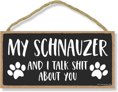 Vista 7 de Honey Dew Gifts My Basset Hound and I Talk Shit About You - Cartel colgante de pared, 10 x 5 pulgadas, decoración para amantes de los perros