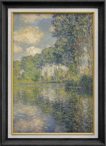 Vista 84 de MUDECOR Claude Monet - Arte artístico enmarcado prémium para pared, camino a través del maíz en Pourville, ilustraciones históricas culturales