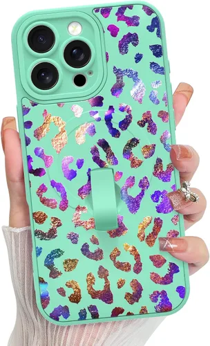 Vista 199 de KANGHAR Compatible con iPhone 17 Pro Case Spot Pattern - Negro Mancha rosada negra
